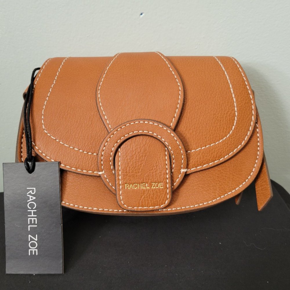 Rachel Zoe Edessi Crossbody Belt Bag Brown Vegan Leather  NWT